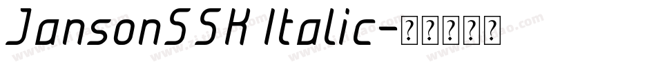 JansonSSK Italic字体转换